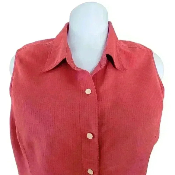 Liz Claiborne First Issue Women's Blouse Top Size XL Sleeveless Button Up Soft - Picture 2 of 5